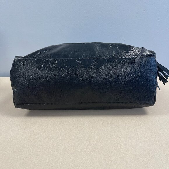 Gucci Black Patent Leather Interlocking G Soho Chain Tote Bag - Preowned - Picture 3 of 15